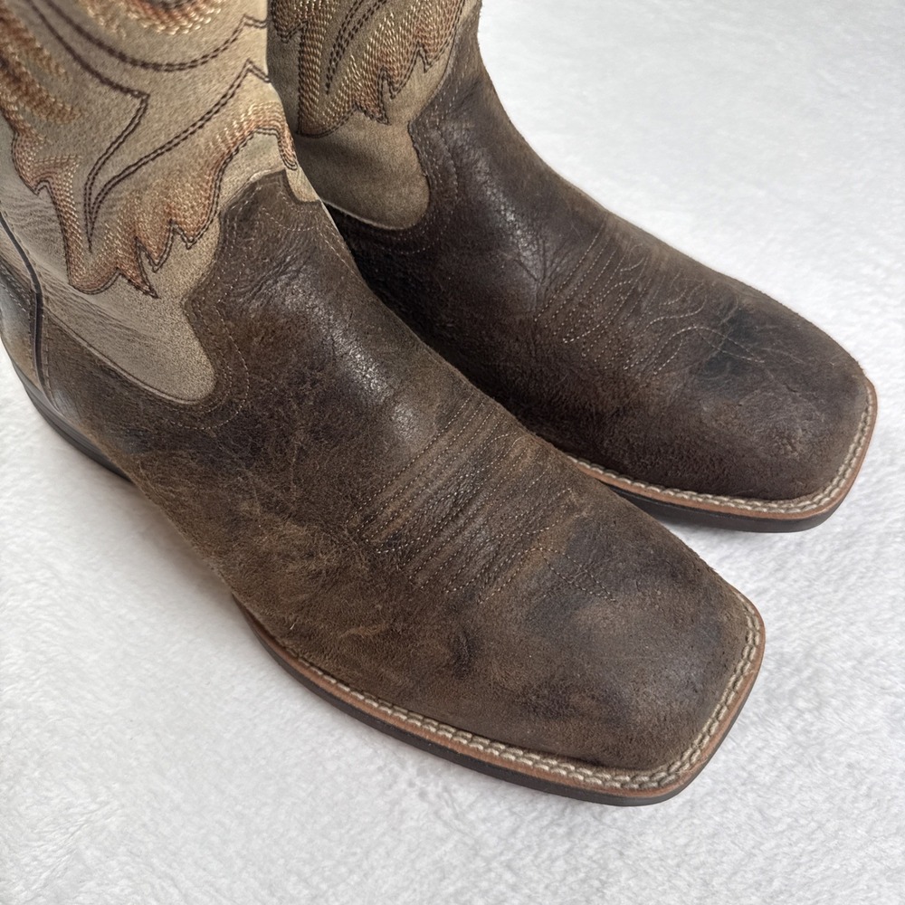 ARIAT Wilder Size 10.5 EE Brown Square Toe Men Pull-on Western Boots EUC
